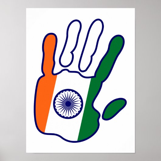 Poster holiES - Inde Drapeau main - être un fan (Devant)