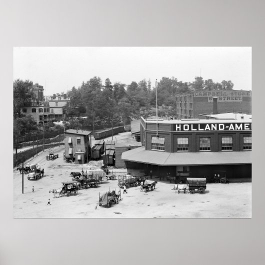 Poster Holland American Docks : 1900 (Devant)