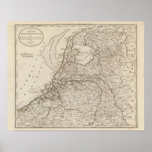 Poster Hollande, Frise, Groningue, Overyssel (Devant)