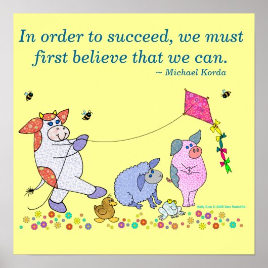 Poster Holly Cow, "Crois En Toi-Même" (Devant)