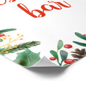 Poster Holly Feuilles Berry Noël | Panneau de la barre de (Coin)