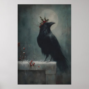 Poster Holly Raven sous la pleine lune, gothique païen