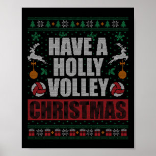 Poster Holly Volley Volley Volleyball laids Noël Noël Men