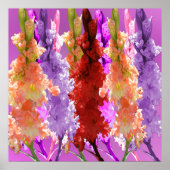 Poster Hollyhock Elegance, (Devant)