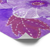 Poster Hollyhock Malva Malva Purge Violet Fleur Florale (Coin)