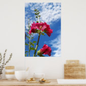 Poster Hollyhocks fleur, Alcea Rosea (Cuisine)