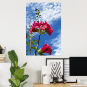 Poster Hollyhocks fleur, Alcea Rosea (Bureau à domicile)