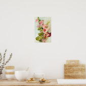 Poster Hollyhocks par Franz Bischoff (Cuisine)