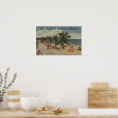 Poster Hollywood Beach, Floride - Vue sur la plage (Cuisine)