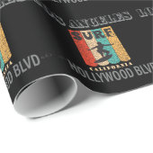 Poster Hollywood Blvd. papier cadeau (Coin rond)