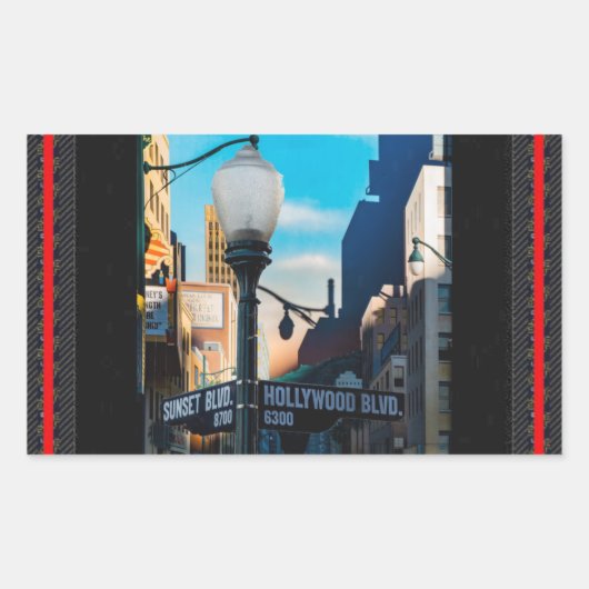 Poster Hollywood Blvd. Sticker (Voorkant)