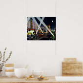 Poster Hollywood California Hollywood Boulevard Night (Cuisine)