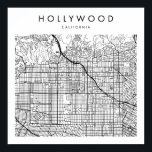 Poster Hollywood California Minimal Modern Street Map<br><div class="desc">Hollywood California Minimal Modern Street Map</div>