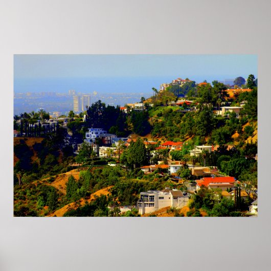 Poster Hollywood Hills, Californie (Devant)