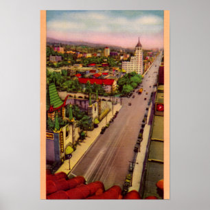 Poster Hollywood la Californie Hollywood Boulevard
