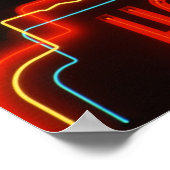 Poster Hollywood neon sign, Los Angeles, Californie (Coin)