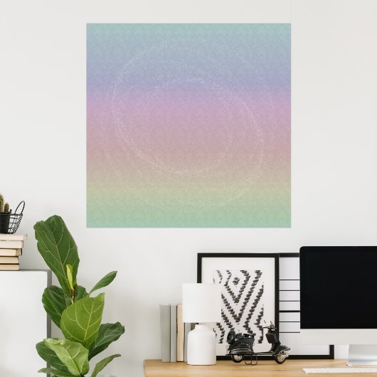 Poster Holo-Motif arc-en-ciel dégradant avec persil Dusty (Bureau à domicile)