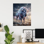 Poster Hologram Bison Storm Plains (Bureau à domicile)