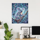 Poster Hologramme Koala Canopée Néon (Bureau à domicile)