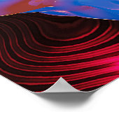 Poster Holographique 80s Art Futuriste Moderne (Coin)