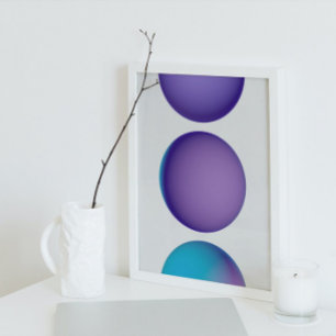 Poster Holographique 80s Art Futuriste Moderne