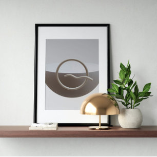 Poster Holographique 80s Art Futuriste Moderne