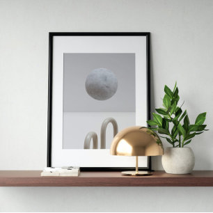 Poster Holographique 80s Art Futuriste Moderne