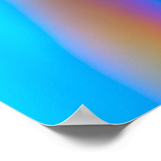 POSTER HOLOGRAPHIQUE BLEU MONOTONE COULEURS ESTHÉTIQUE (Coin)