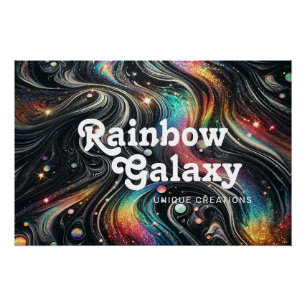 Poster Holographique Parties scintillant arc-en-ciel les 
