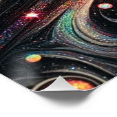 Poster Holographique Parties scintillant arc-en-ciel les  (Coin)