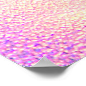 Poster Holographique texture réelle en bleu rose vert (Coin)