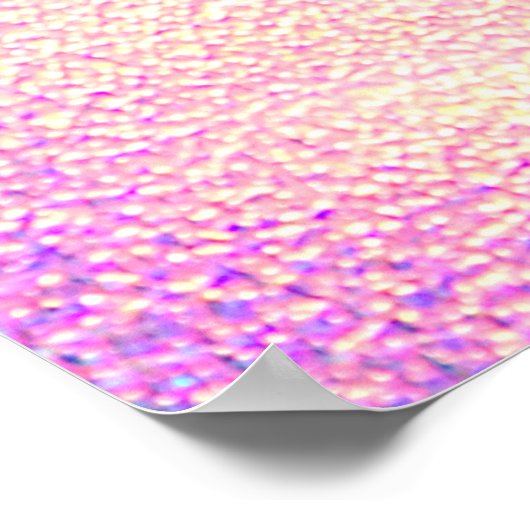 Poster Holographique texture réelle en bleu rose vert (Coin)