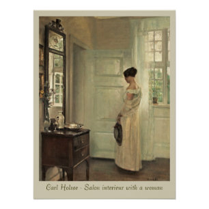 Poster Holsøe Salon intérieur with woman CC0572