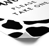 Poster Holy Cow Birthday Party Please Take One Favor Sign (Coin)