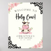 Poster Holy Cow It's a Girl Cute Cow (Devant)