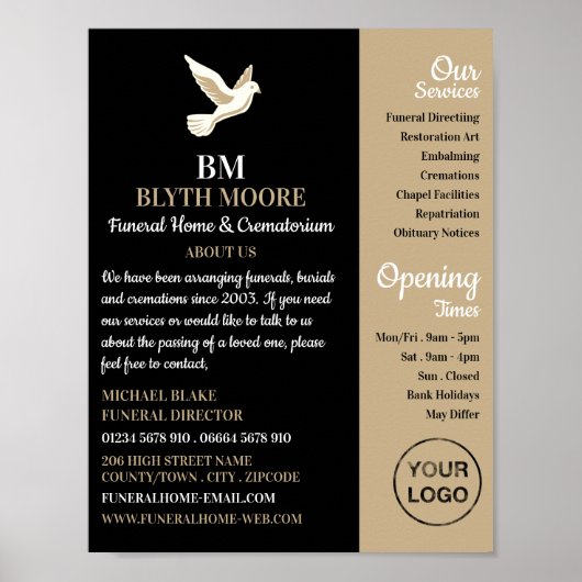 Poster Holy Dove, Funeral Home, Directeurs (Devant)