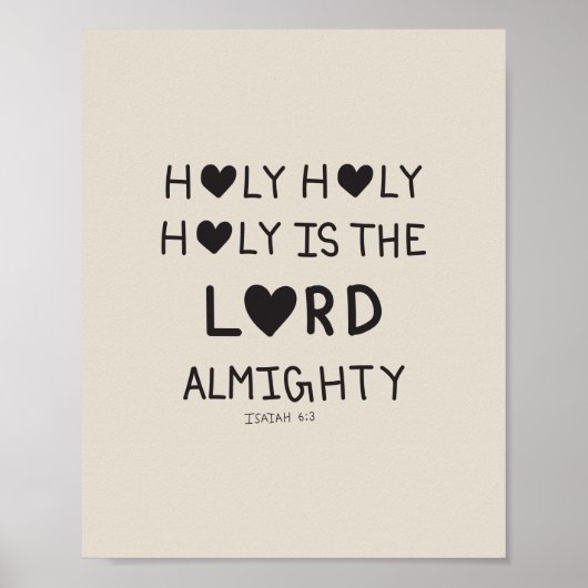 Poster Holy Holy Holy is the lord almighty (Devant)