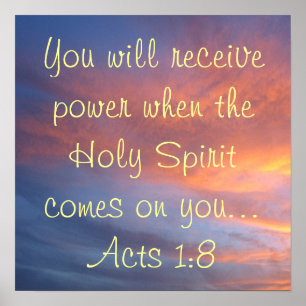 Poster Holy Spirit bible verse Acts 1:8