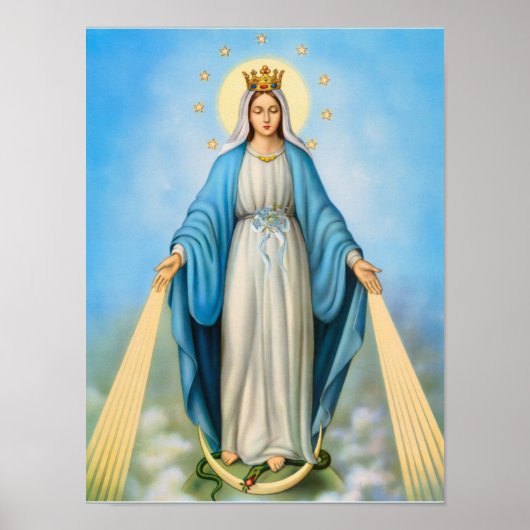 Poster Holy virgin mother Mary,mother of God template (Devant)