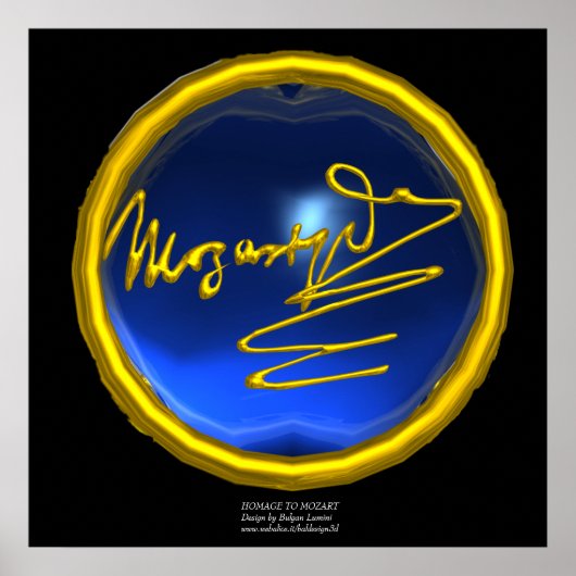 Poster HOMAGE À MOZART, Blue Sapphire taille colossale (Devant)