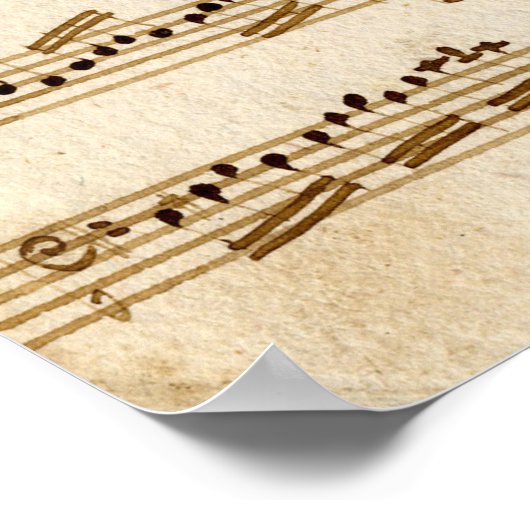 Poster HOMAGE TO MOZART Signature, Fiche musicale pour pi (Coin)