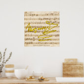 Poster HOMAGE TO MOZART Signature, Fiche musicale pour pi (Cuisine)