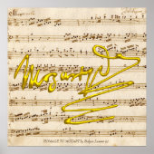 Poster HOMAGE TO MOZART Signature, Fiche musicale pour pi (Devant)