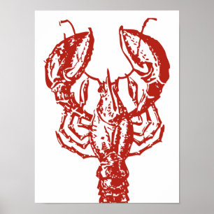 Poster Homard Art, Roi des cadeaux de fruits de mer
