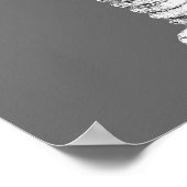 Poster Homard blanc sur gris / gris (Coin)