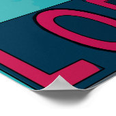 Poster Homard bleu blanc rouge (Coin)