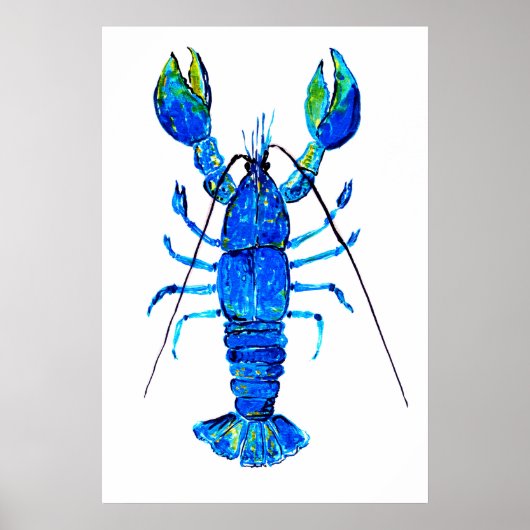 Poster Homard en blues (Devant)