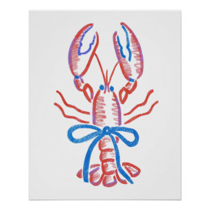 Poster Homard esthétique tendance