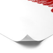 Poster Homard rouge profond sur blanc (Coin)