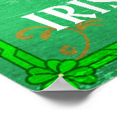 Poster Home Bar personnalisé Irish Pub Green (Coin)